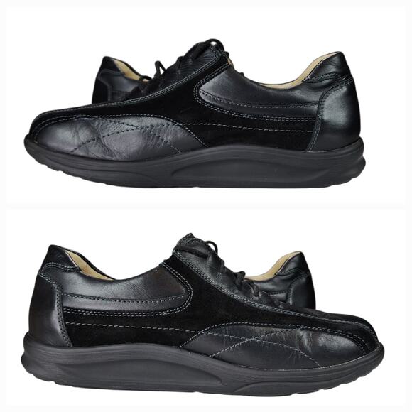 Waldlaufer Sneakers UK 7.5 US 9 Women Black Suede Leather Lace Up Oxford Comfort - Picture 5 of 11